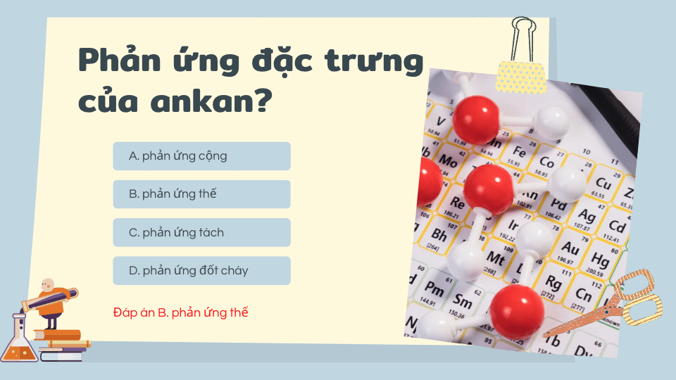 Ankan tương đối trơ về mặt tính chất hóa học do trong cấu tạo có chứa loại liên kết nào sau đây? Gallery 2