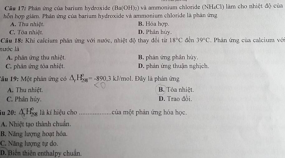 Ammonium Chloride và Calcium Hydroxide Gallery 1