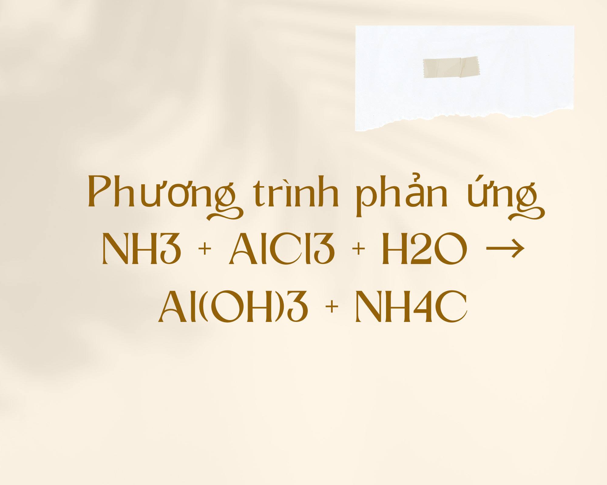 NH3 + H2O + AlCl3: Phản ứng và Sản phẩm Gallery 1