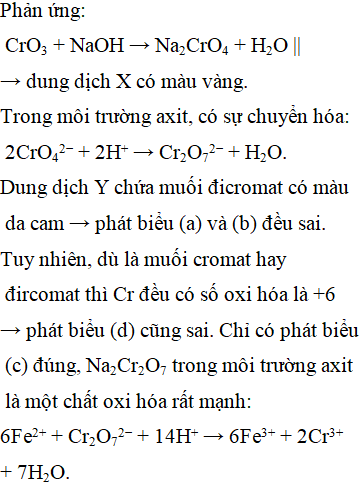 Phản ứng giữa CrO3 và NaOH loãng Gallery 1