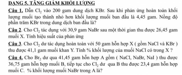 Dẫn Cl2 vào 200g dung dịch KBr Gallery 1