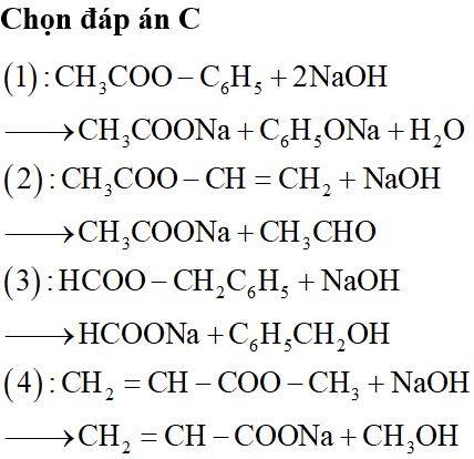 Phản ứng giữa Phenyl axetat và NaOH dư Gallery 1