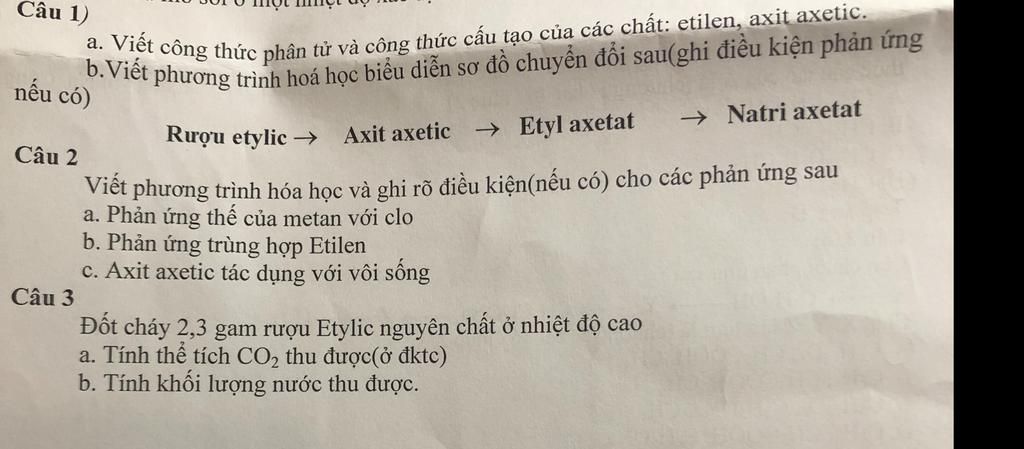 Tính chất hóa học của rượu etylic Gallery 1