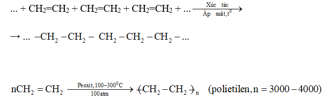 Phản ứng trùng hợp C2H4