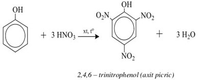 Phản ứng của Phenol với HNO3/H2SO4 đặc
