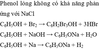 Phenol lỏng không có khả năng phản ứng với