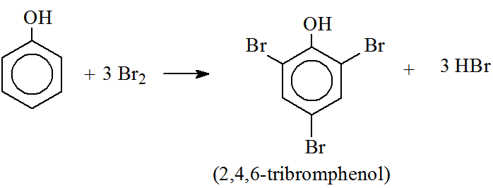 Phản ứng của Phenol với Nước Brom