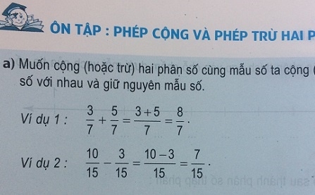 Phép Cộng và Phép Trừ Hai Phân Số