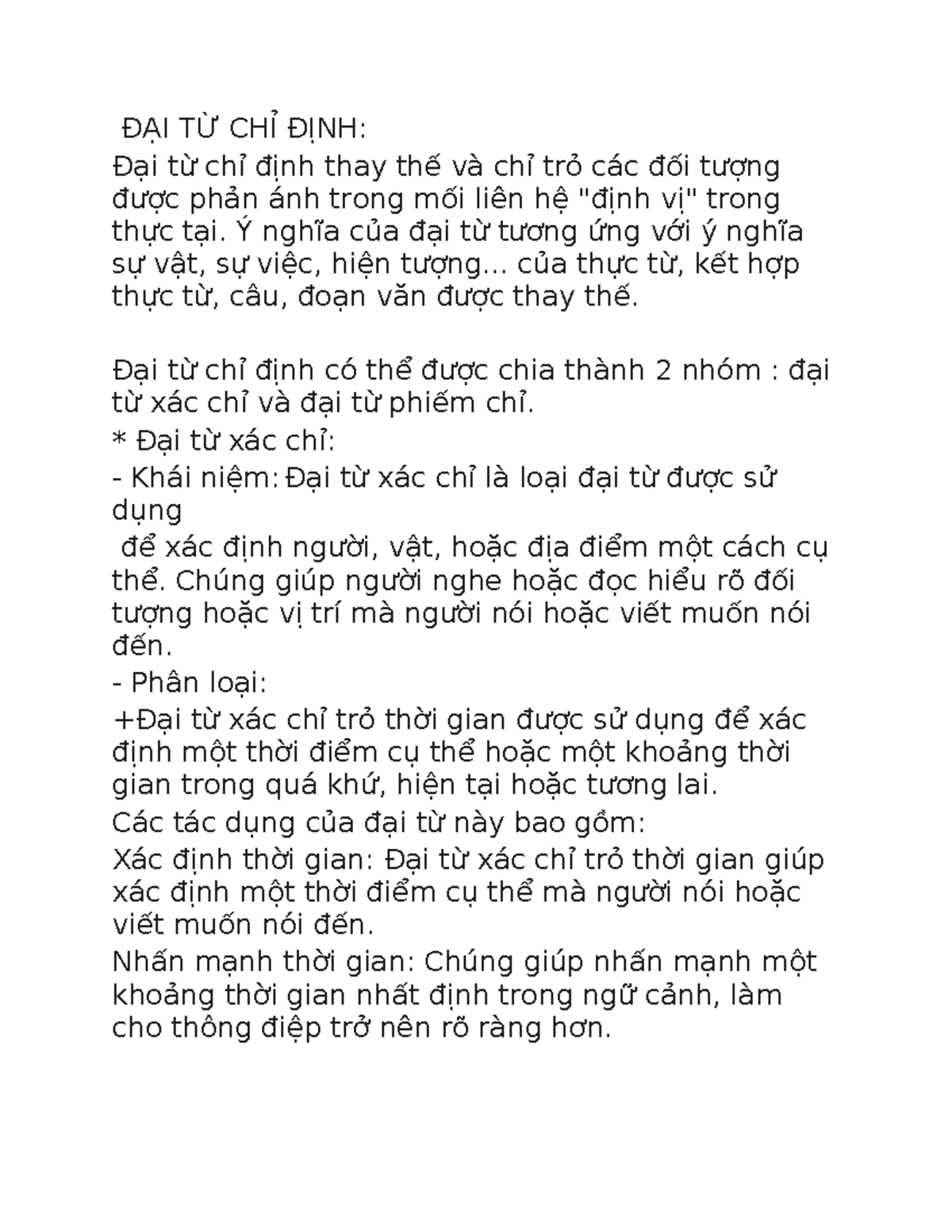 Phiếm chỉ là gì?