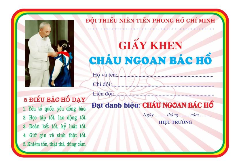 Phiếu Cháu Ngoan Bác Hồ