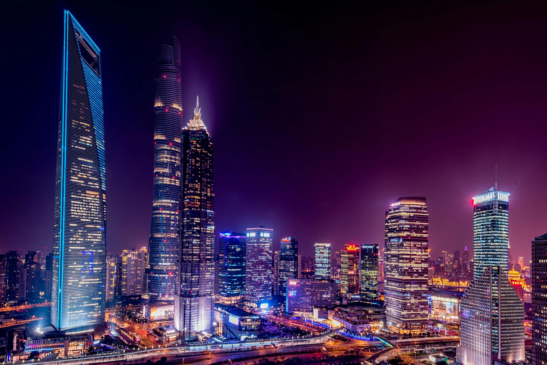 Phong cảnh thành phố về đêm