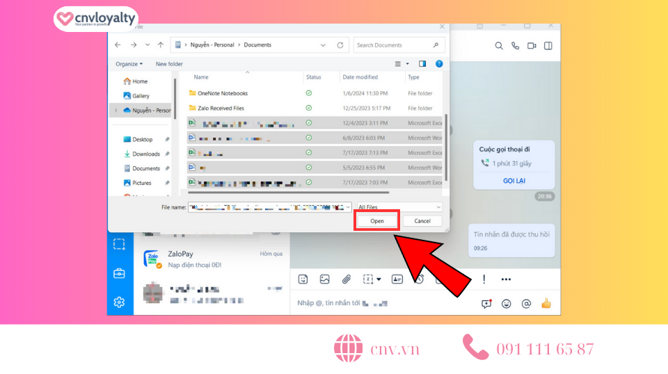 Cách gửi cả folder qua Zalo Gallery 1