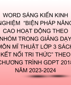 Sáng kiến kinh nghiệm lớp 2 Kết nối tri thức với cuộc sống Gallery 1