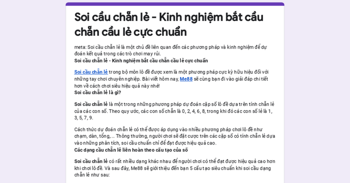 Thống kê chẵn lẻ: Bí quyết phân tích dữ liệu số liệu Gallery 2