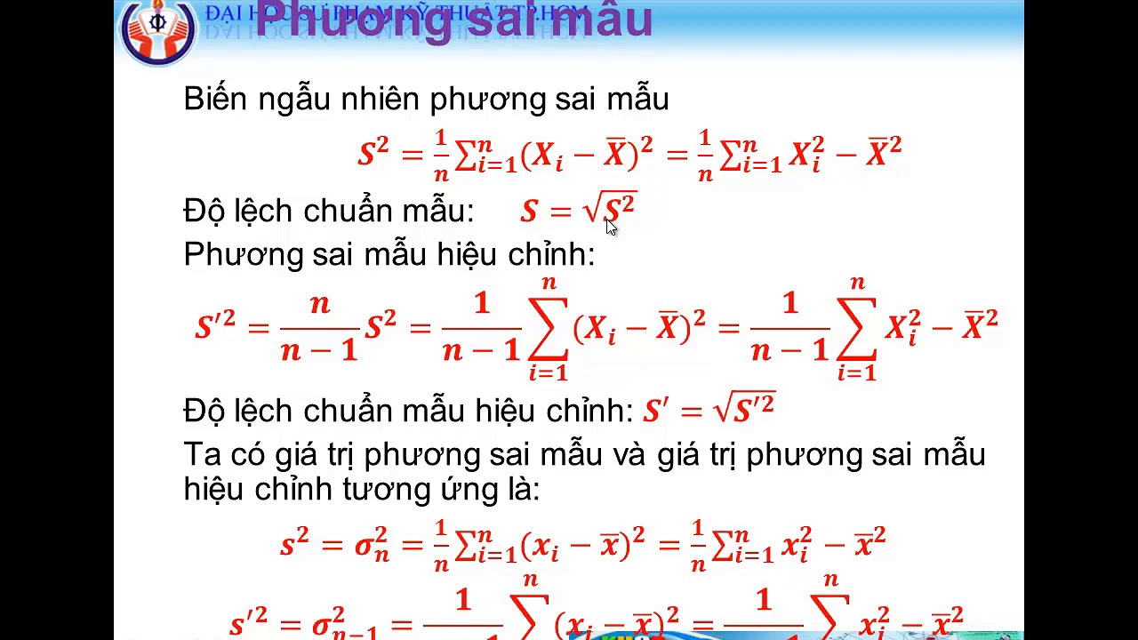 Phương Sai Mẫu và Phương Sai Mẫu Hiệu Chỉnh Gallery 1