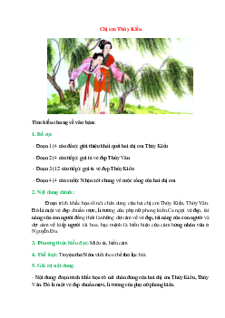 Phương Thức Biểu Đạt Của Chị Em Thúy Kiều