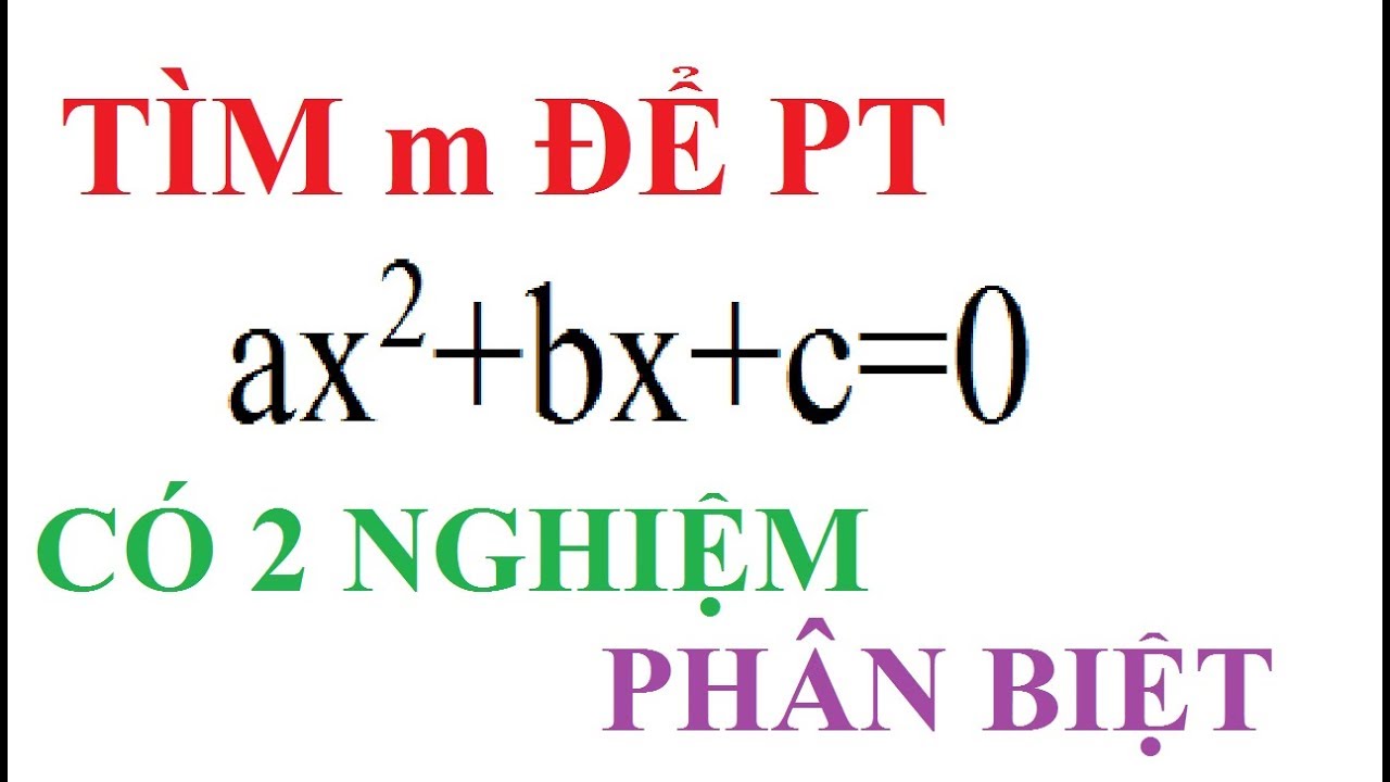 Tìm m để phương trình có hai nghiệm phân biệt Gallery 1