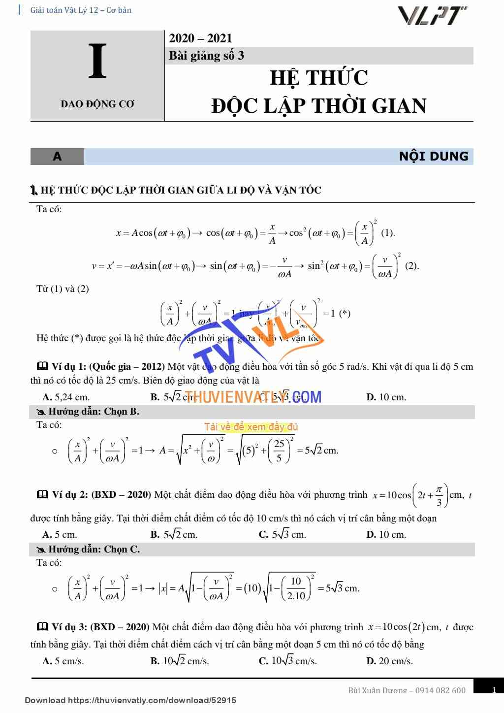 Phương Trình Độc Lập Thời Gian Gallery 2