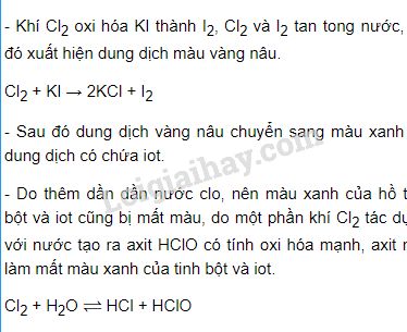 Phương trình phản ứng hồ tinh bột với iot Gallery 2