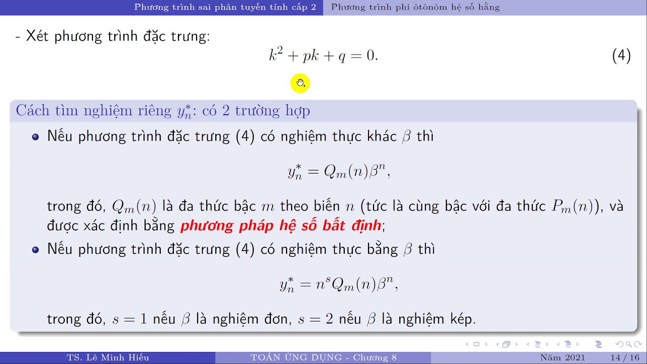 Phương Trình Sai Phân
