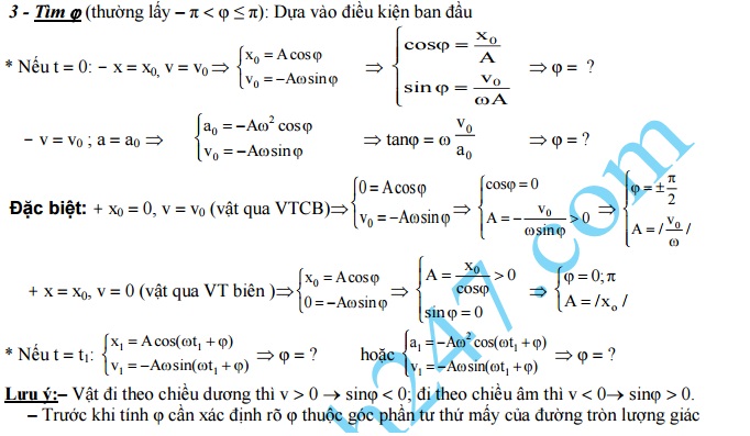 Phương trình vận tốc của vật