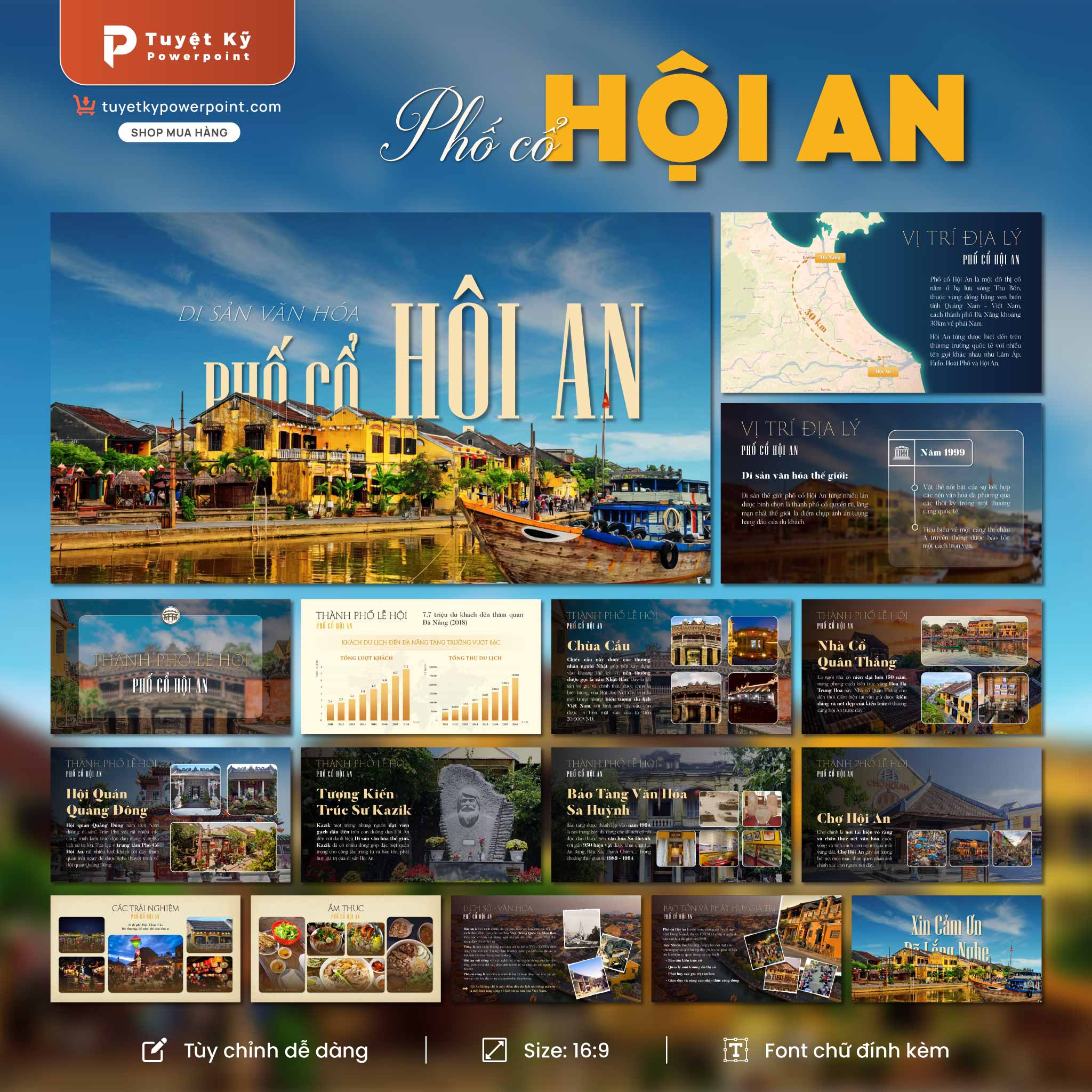 PowerPoint về Phố Cổ Hội An: Khám phá vẻ đẹp cổ kính và quyến rũ