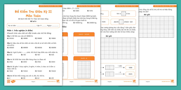 Grade 3 English Math Exam Review Materials Gallery 1