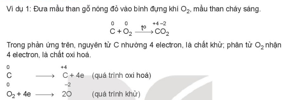 Quá trình oxi hóa là quá trình nhường electron