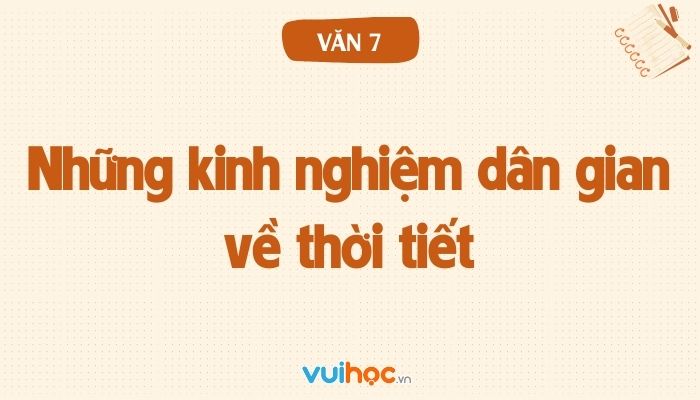 Những Kinh Nghiệm Dân Gian Về Thời Tiết Gallery 1