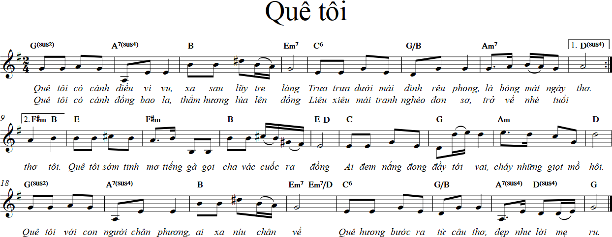 Quê Tôi Hợp Âm