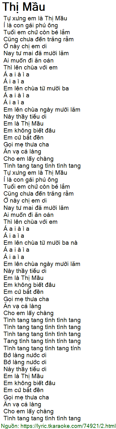 Thị Mầu Lời Bài Hát Gallery 1