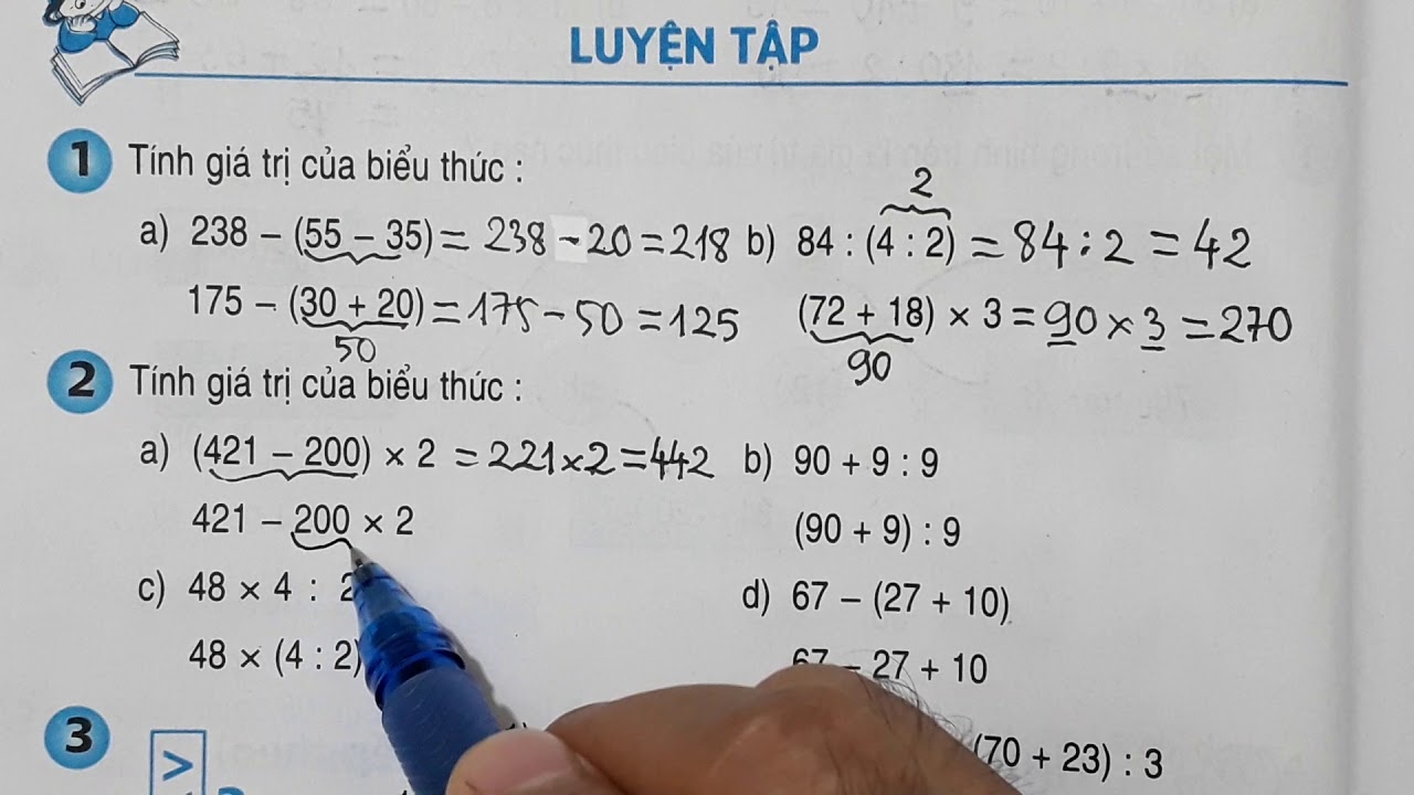 Tính Giá Trị Biểu Thức Lớp 3 Nâng Cao Gallery 1