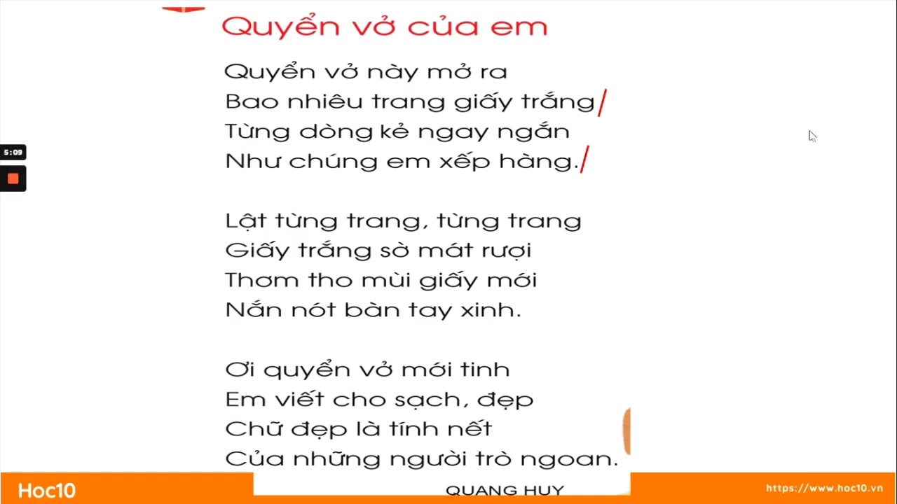 Quyển vở của em