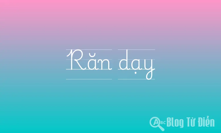 Răn dạy là gì?
