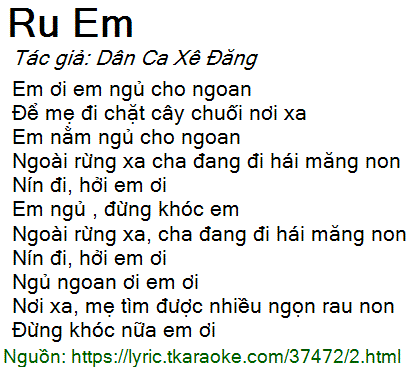Ru Em Em Ngủ Cho Ngoan Để Mẹ Đi Cấy