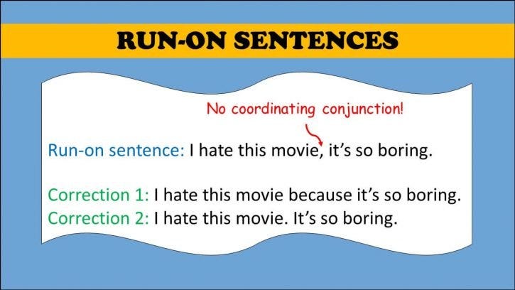 Run-on Sentence Là Gì?
