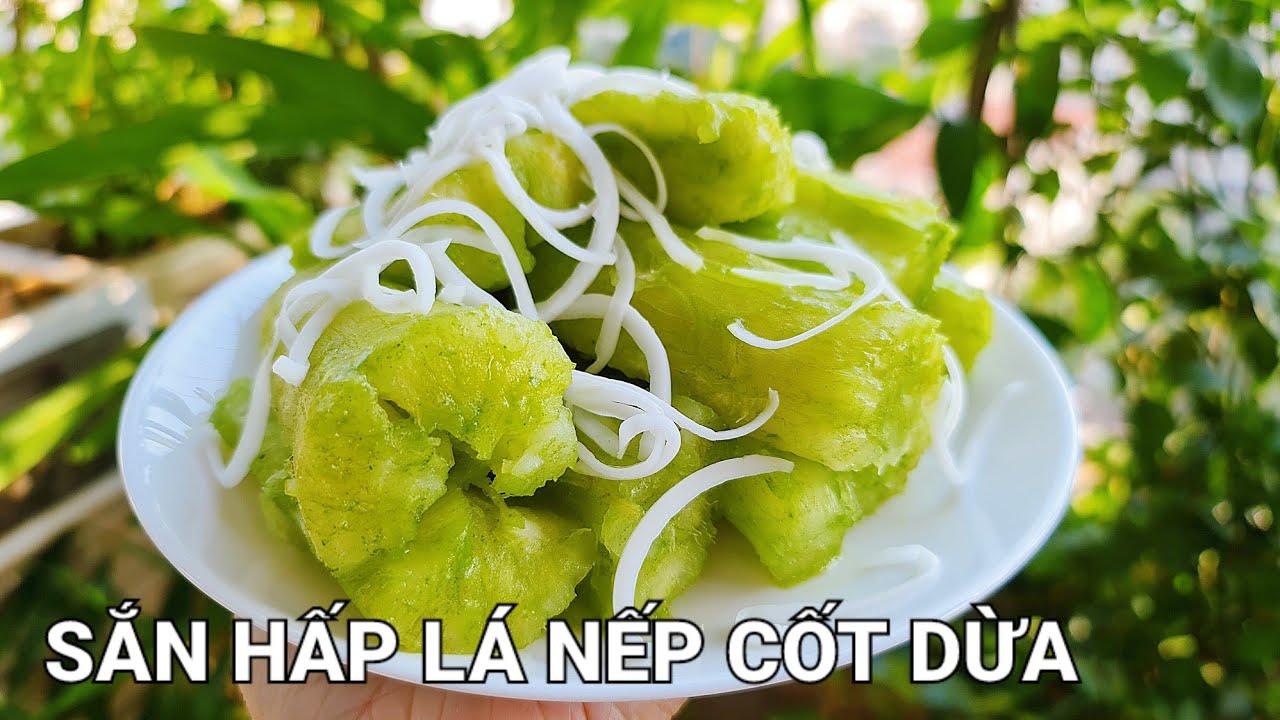 Sắn hấp lá dứa