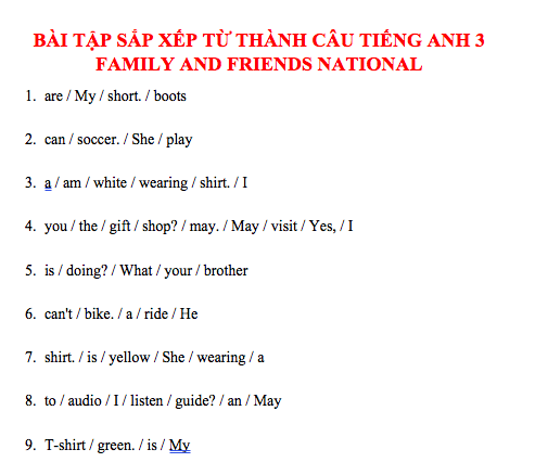 How to Order Sentences in English for Grade 3