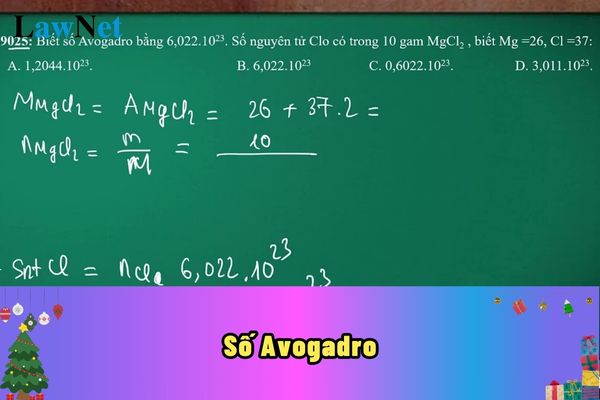 Số Avogadro có giá trị là bao nhiêu?