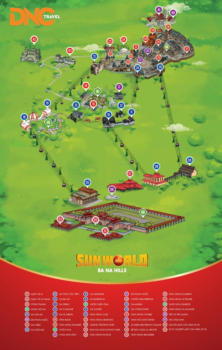 Sơ Đồ Bà Nà Hills Chi Tiết Và Cập Nhật Nhất