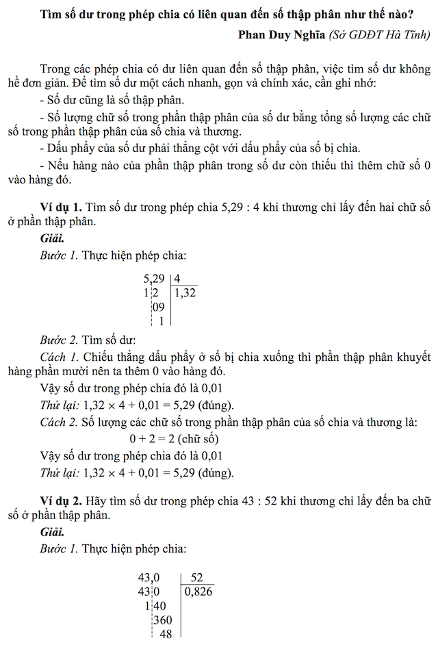 Số dư trong phép chia là gì? Gallery 2