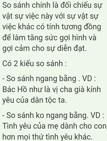So sánh là gì lớp 6?