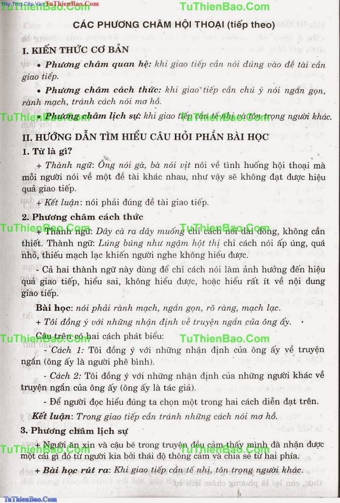 Soạn bài Các Phương châm hội thoại trang 36 Gallery 2