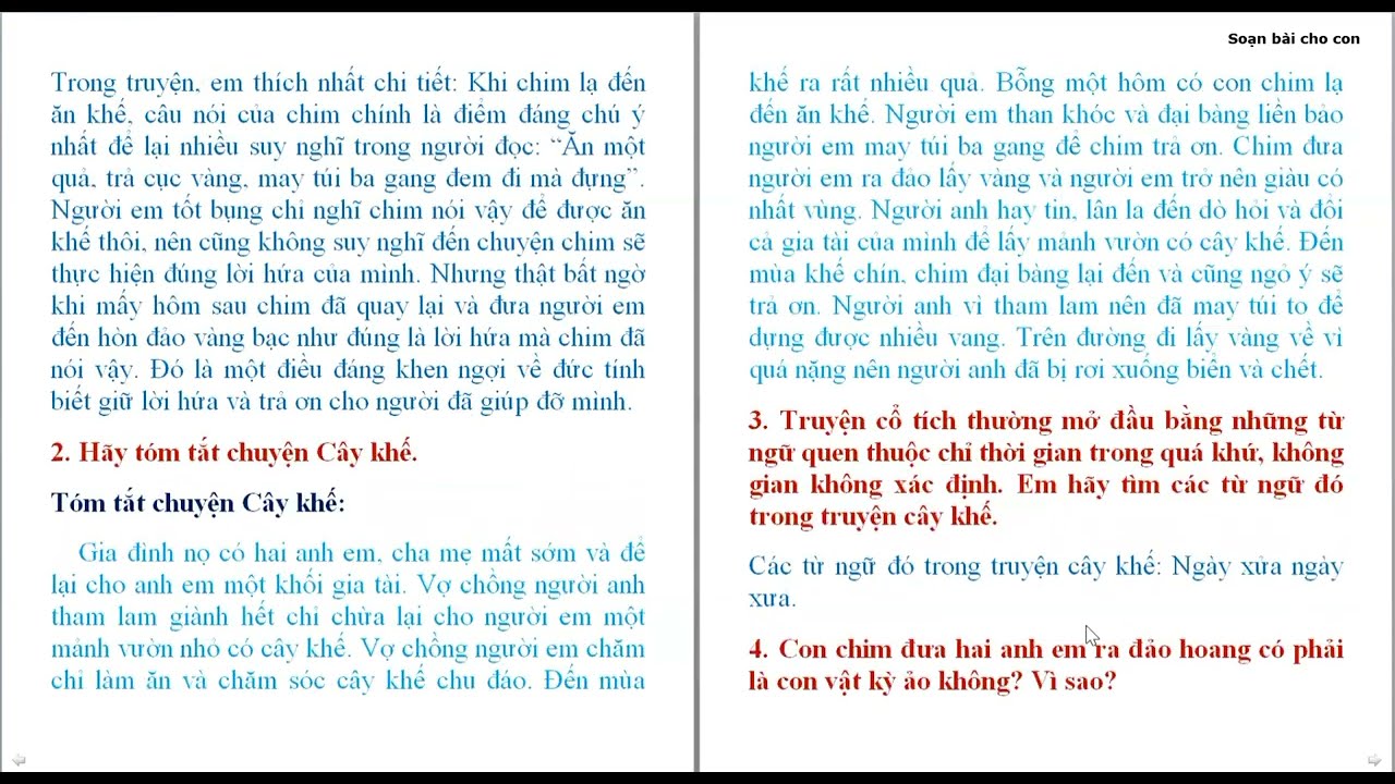 Soạn Bài Cây Khế Kết Nối Tri Thức