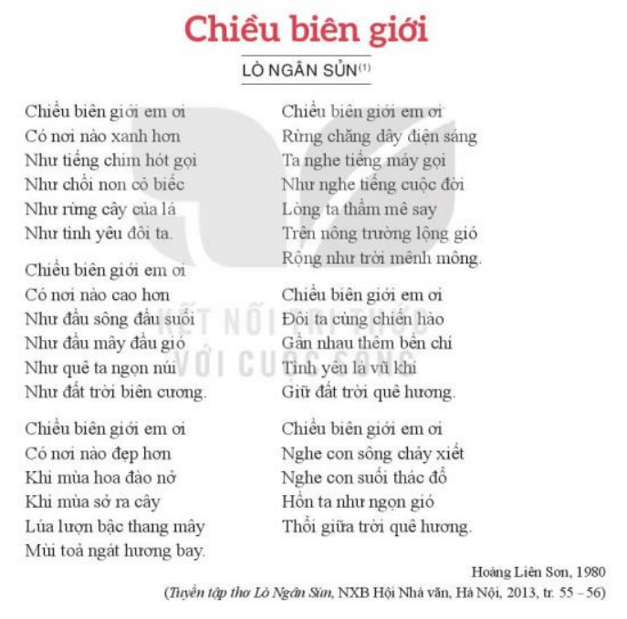 Soạn bài Chiều biên giới