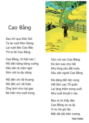 Soạn bài tập đọc Cao Bằng