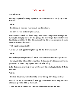 Soạn Bài Tuổi Thơ Tôi
