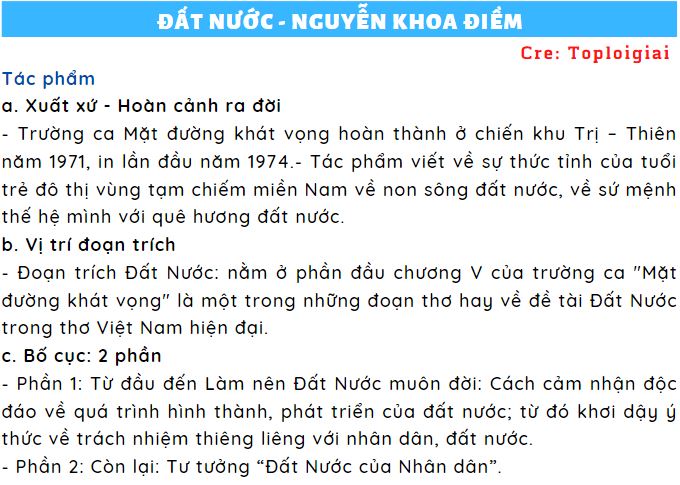 Soạn Văn 12 Đất Nước Ngắn Nhất