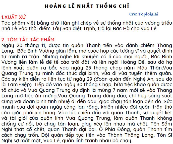 Soạn Văn 9 Hoàng Lê Nhất Thống Chí Ngắn Nhất Gallery 2