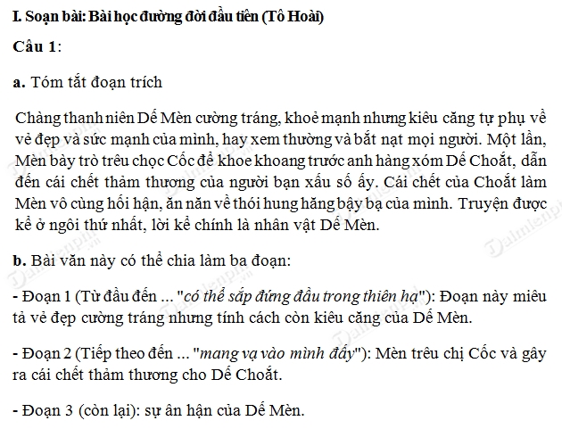 Soạn Văn Bài Dế Mèn Phiêu Lưu Ký Gallery 1